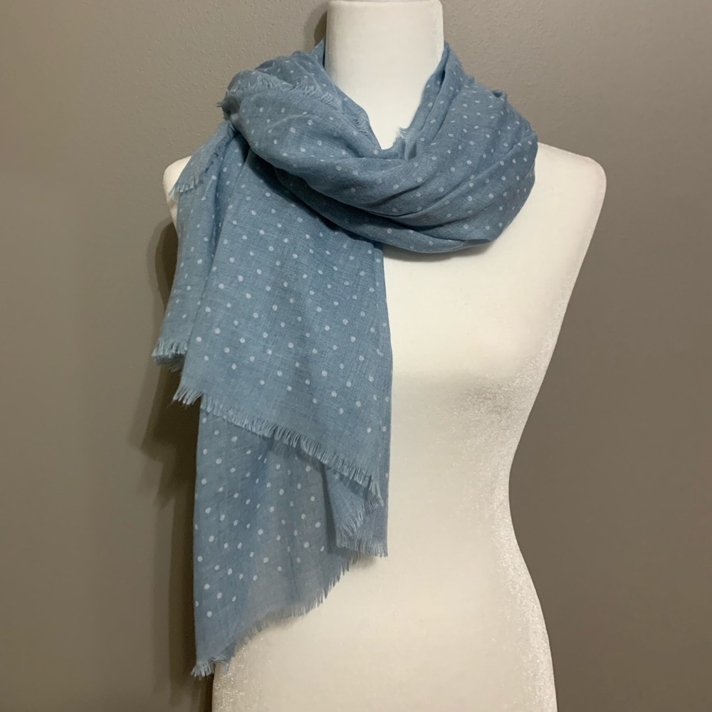 Cute blue polka dot scarf